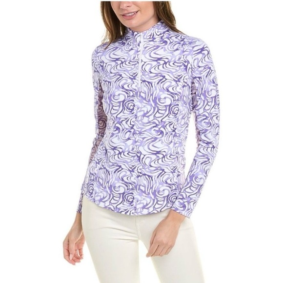 IBKUL Tops - IBKUL Long Sleeve Golf Mock Neck Pullover - Size S